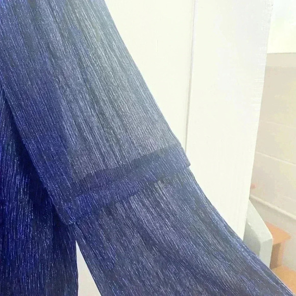 Anthropologie shimmered blue blouse - Picture 5 of 5